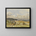Landscape with a few thatched cottages - Henri-Joseph Harpignies — framed artwork on a wall