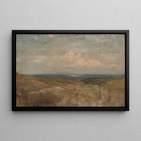 Landscape of Hills - Henri-Joseph Harpignies — framed artwork on a wall