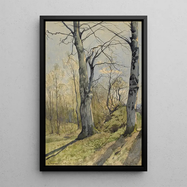 Landscape of a woodland - Henri-Joseph Harpignies — framed artwork on a wall
