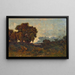 Sunset Painting on the Allier - Henri-Joseph Harpignies — framed artwork on a wall