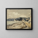 on the edges of the sea in Nice - Henri-Joseph Harpignies — framed artwork on a wall
