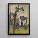View of St. Peter's Dome in Rome - Henri-Joseph Harpignies — framed artwork on a wall