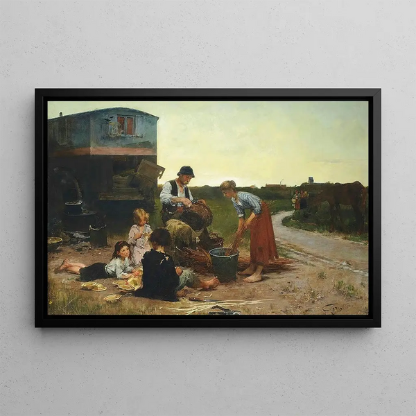 Les Vanniers - Henri Jules Jean Geoffroy — framed artwork on a wall