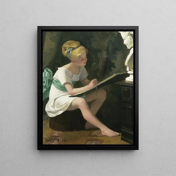 The young artist - Henri Jules Jean Geoffroy — framed artwork on a wall