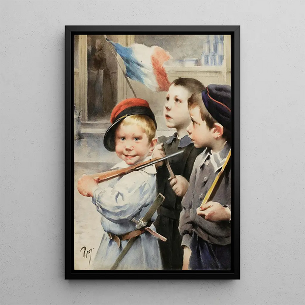The French flag - Henri Jules Jean Geoffroy — framed artwork on a wall