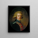 Portrait of a Carabinier Officer - Henri-Pierre Danloux — framed artwork on a wall