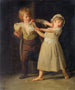 Two children argue over a piece of bread - Henri-Pierre Danloux — artwork view