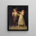 Two children argue over a piece of bread - Henri-Pierre Danloux — framed artwork on a wall