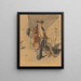 Prenthandelaar after Karl Girardet - Henri Adan — framed artwork on a wall