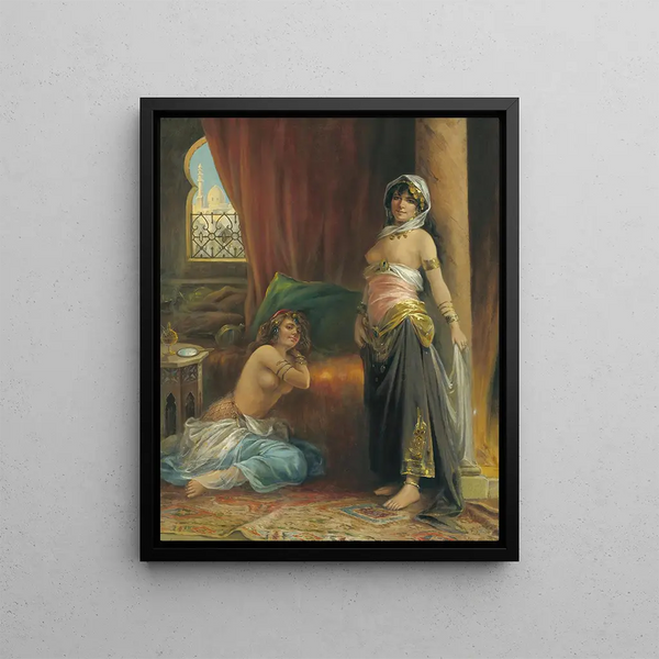 La beauté du harem - Henri Adrien Tanoux — framed artwork on a wall