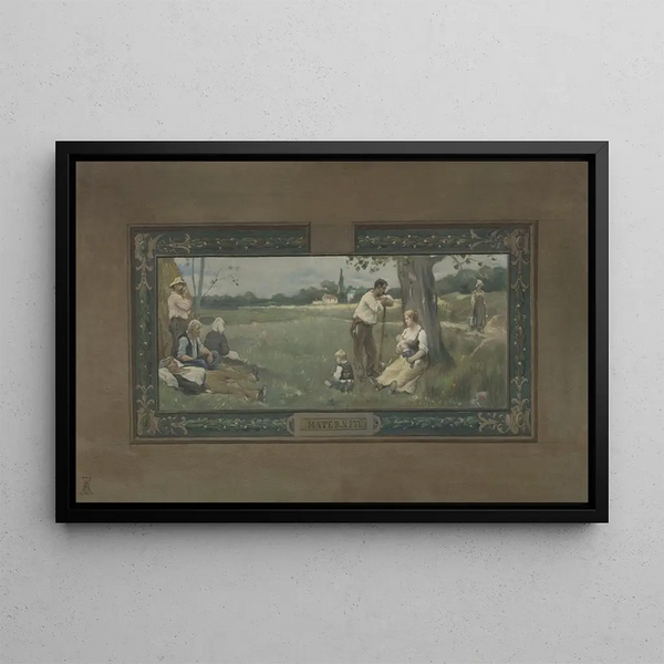 Maternity Painting - Henri Adrien Tanoux — framed artwork on a wall