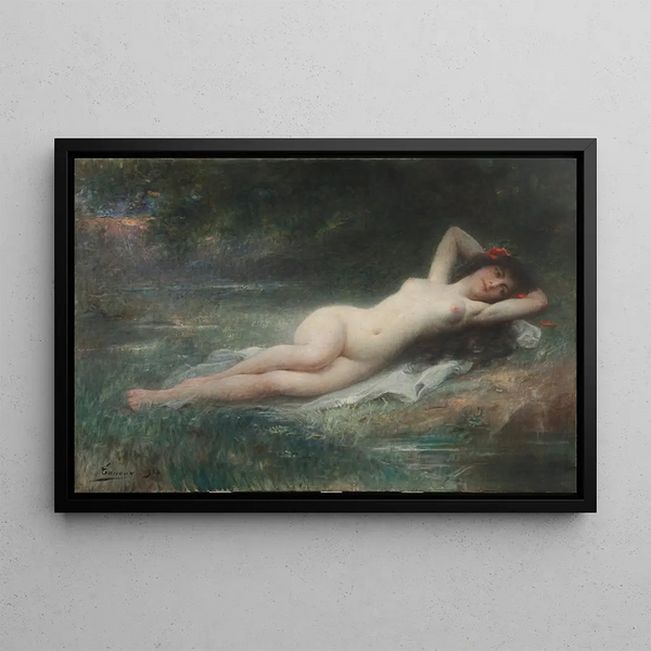 Nude Painting - Henri Adrien Tanoux — framed artwork on a wall
