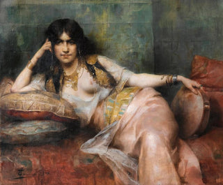 Odalisque au tambourin - Henri Adrien Tanoux — artwork view