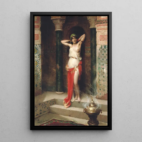 La Belle du harem - Henri Adrien Tanoux — framed artwork on a wall