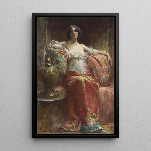 La Favorite du sultan - Henri Adrien Tanoux — framed artwork on a wall