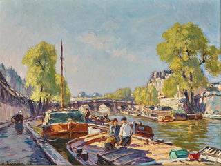 Paris, view of the Pont Neuf - Henri Alphonse Barnoin — artwork view