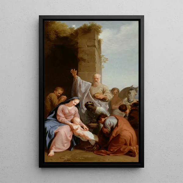 Adoration of the Magi - Henri Antoine de Favanne — framed artwork on a wall