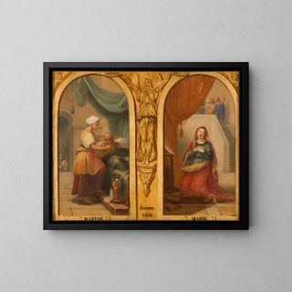 Marthe et Marie - Henri Auguste Calixte César Serrur — framed artwork on a wall