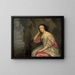 Portrait of Madame de Maintenon in a Marine Landscape - Henri Beaubrun — framed artwork on a wall