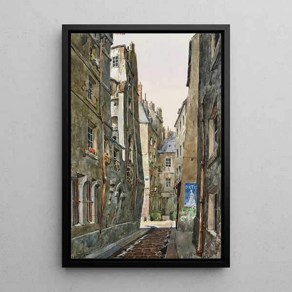 La rue de Nevers - Henri Berthaut — framed artwork on a wall