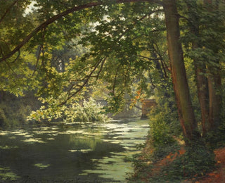 A wooded river under the sun - Henri Biva — artwork view
