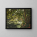 A wooded river under the sun - Henri Biva — framed artwork on a wall
