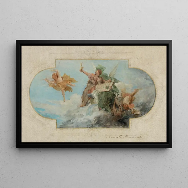 Allegory of the Arts - Henri Courselles-Dumont — framed artwork on a wall