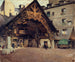 L'Auberge du Compas d'Or painting, Montorgueil Street - Henri Dabadie — artwork view