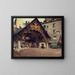 L'Auberge du Compas d'Or painting, Montorgueil Street - Henri Dabadie — framed artwork on a wall