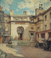 La cour de l'Hôtel Gouthière rue Pierre-Bullet - Henri Dabadie — artwork view