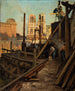 Les travaux du métropolitain au quai Saint-Michel - Henri Dabadie — artwork view