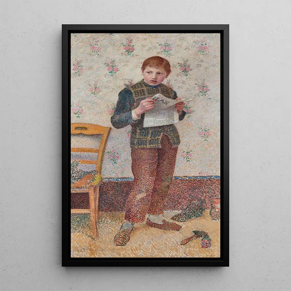 The Shoe Shine Boy - Henri Delavalle — framed artwork on a wall