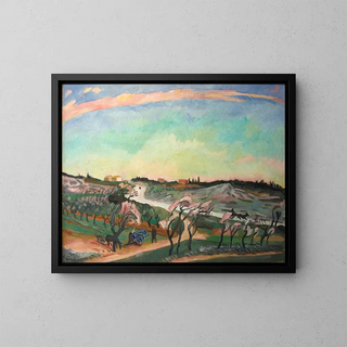 La route de Nîmes - Henri Doucet — framed artwork on a wall