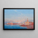 a Merchant Ship on the Venetian Lagoon - Henri Duvieux — framed artwork on a wall