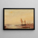 Scene of port - Henri Duvieux — framed artwork on a wall