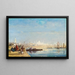Turkish Painting waiting on a quay on the Bosphorus Istanbul - Henri Duvieux — framed artwork on a wall