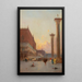 Venice painting, view of the Doge's Palace and Saint Mark's Column - Henri Duvieux — framed artwork on a wall