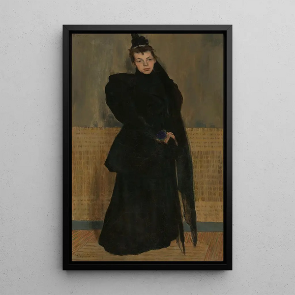 Louise in Mourning - Henri Evenepoel — framed artwork on a wall