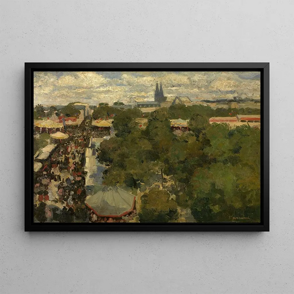 Foire du dimanche aux Invalides - Henri Evenepoel — framed artwork on a wall