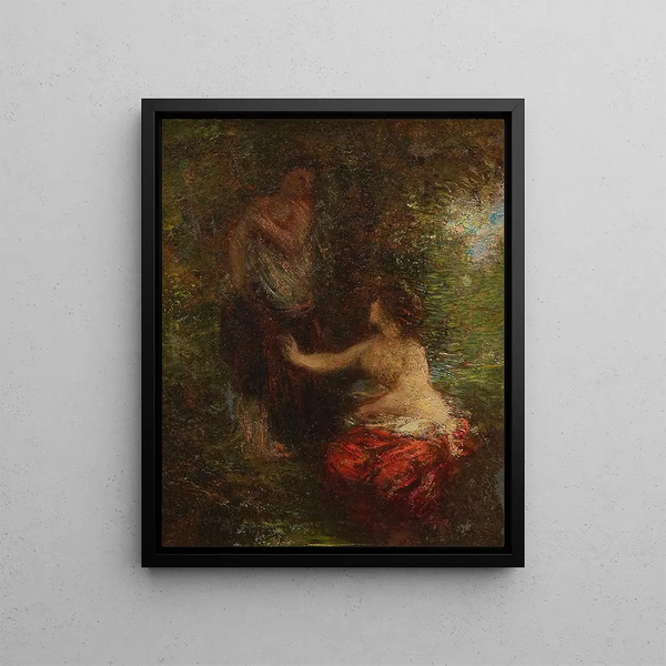 Two Bathers - Henri Fantin-Latour — framed artwork on a wall