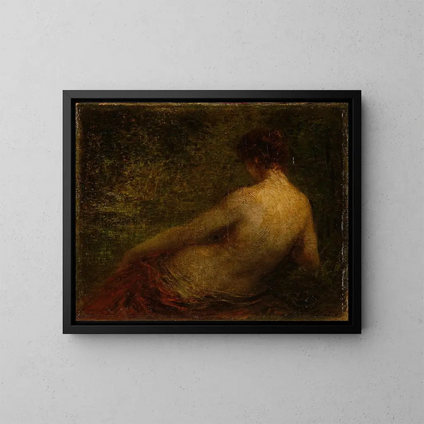 Nude Woman from Behind - Henri Fantin-Latour — framed artwork on a wall