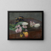 Jacinthes, tulips and pansies placed on a table - Henri Fantin-Latour — framed artwork on a wall