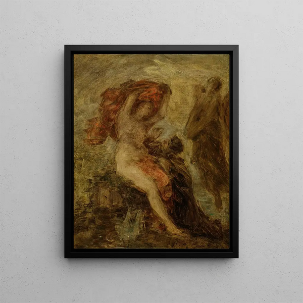 L'Homme entre le Vice et la Vertu - Henri Fantin-Latour — framed artwork on a wall