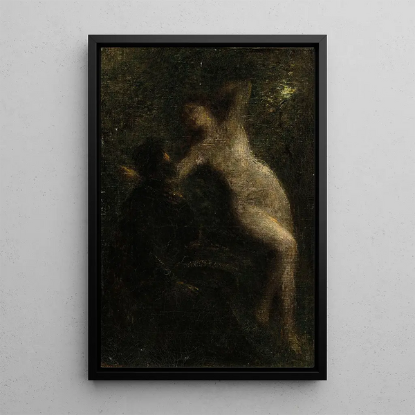 The poet and the muse - Henri Fantin-Latour — framed artwork on a wall