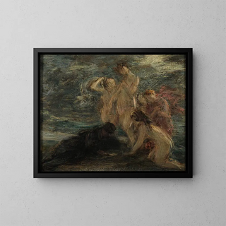 The Pot and the Muses - Henri Fantin-Latour — framed artwork on a wall