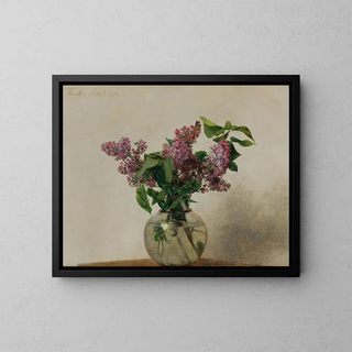 Lilac Painting - Henri Fantin-Latour — framed artwork on a wall
