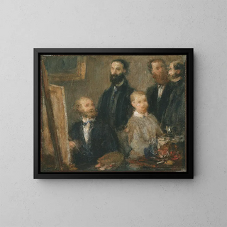 Manet dans son atelier - Henri Fantin-Latour — framed artwork on a wall