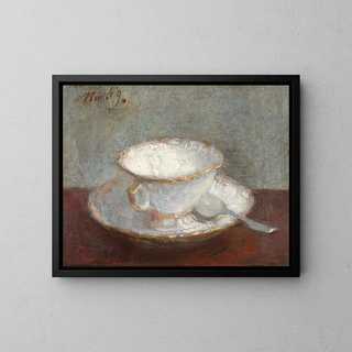 Still life with a cup - Henri Fantin-Latour — framed artwork on a wall