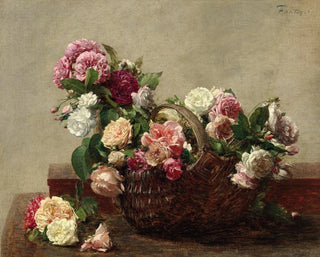 Basket of Roses - Henri Fantin-Latour — artwork view