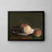 Peaches and Grapes in a Porcelain Bowl - Henri Fantin-Latour — framed artwork on a wall